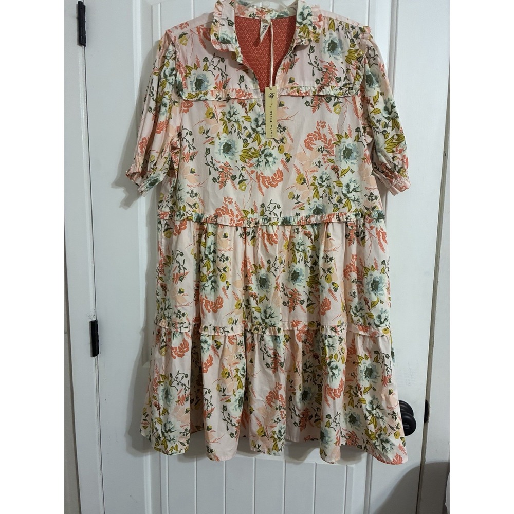 Uncle Frank Dress Ivy Midi Length Floral Cotton NWT | Large | Multi BOHO